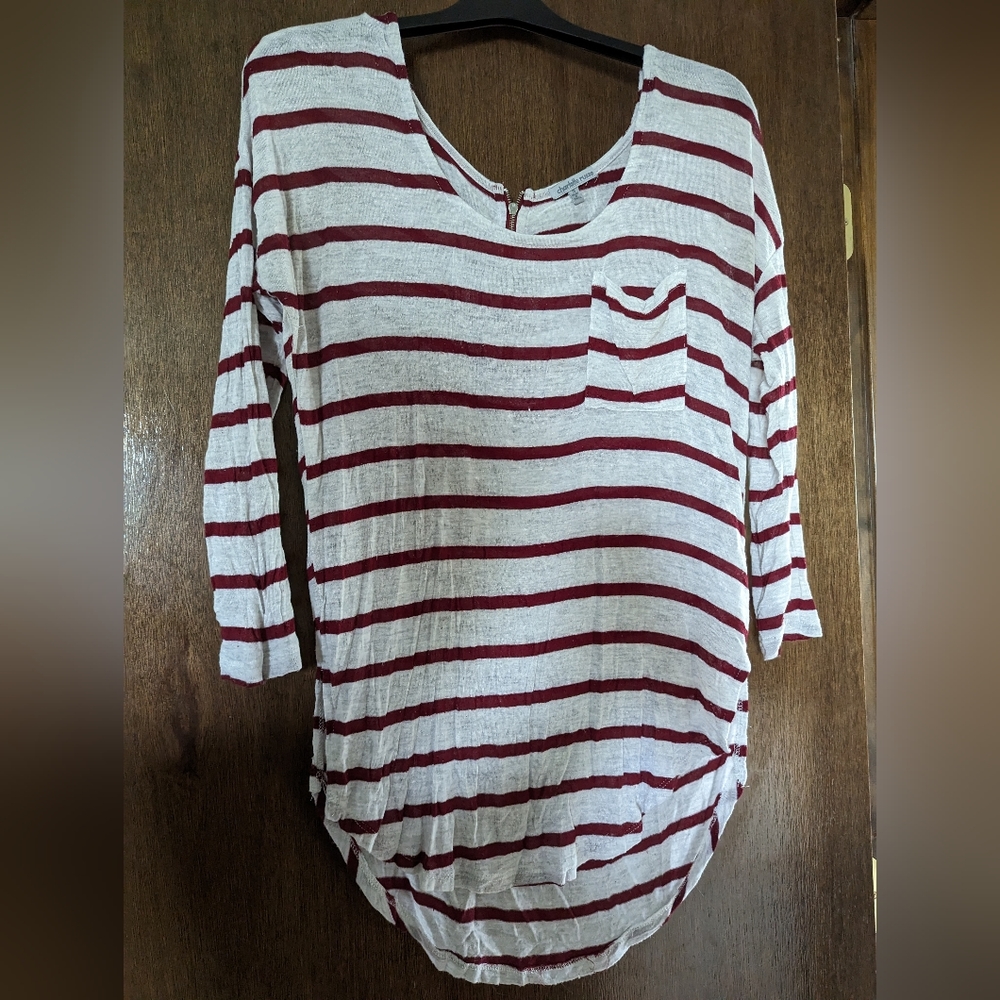 Charlotte Russe Red Striped jersey sleeve short